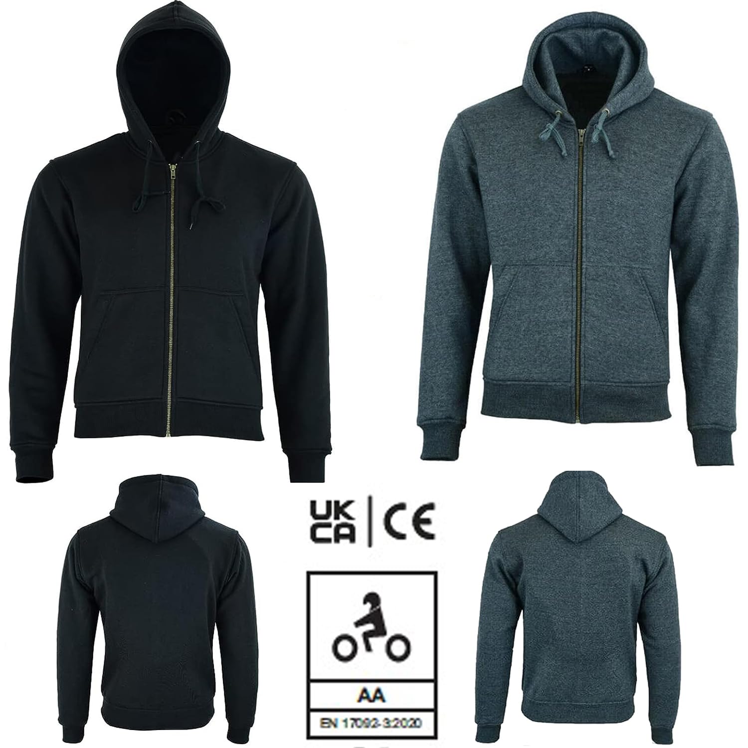 Motorrad-Sommerjacke aus Kevlar-Fleece mit abnehmbarer Rüstung, 2 Farben