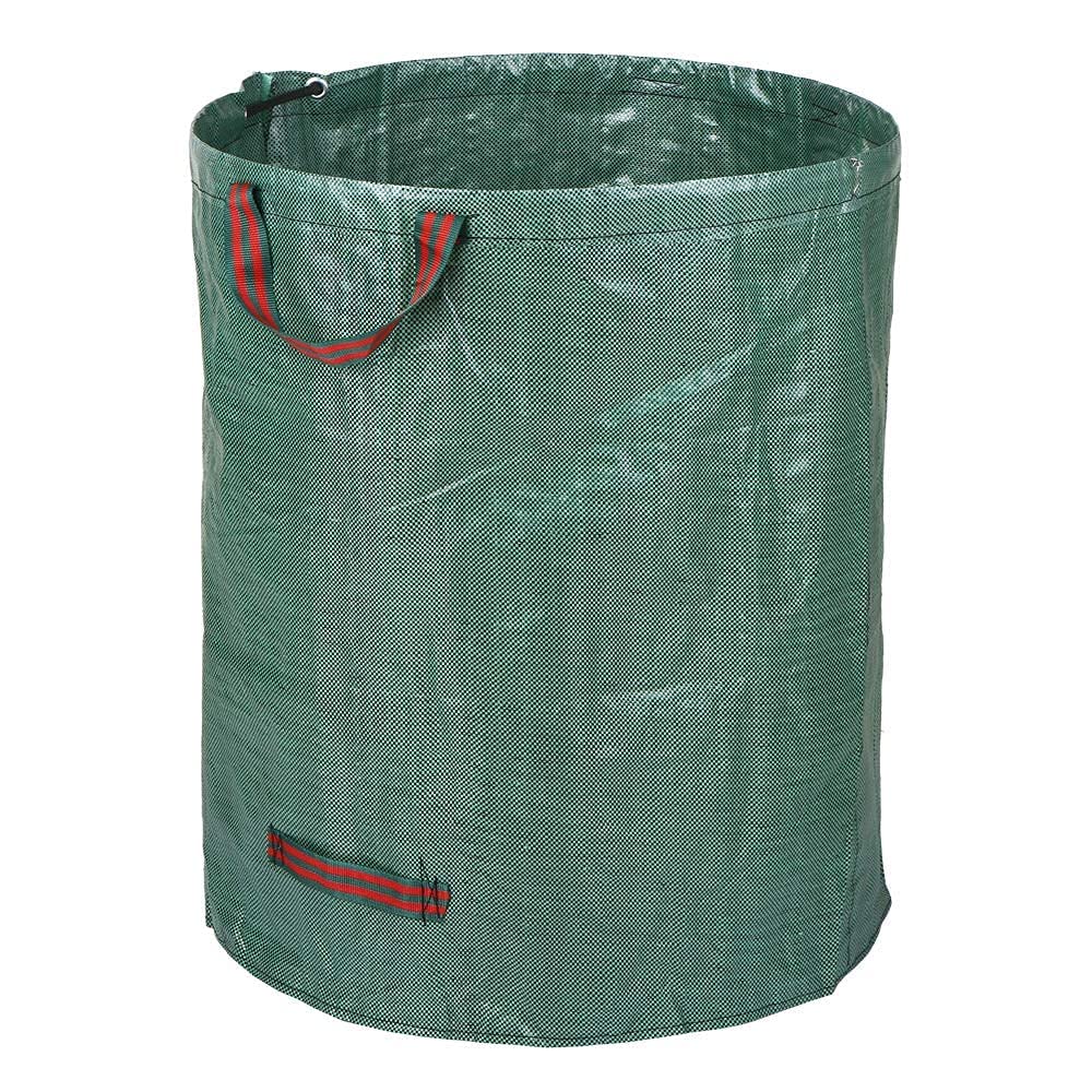 Episent Green Garden Waste Bag Sacks – Reusable Heavy Duty Gardening Bags – Lawn Pool Waste Bin And Trash Container (300 Litre)