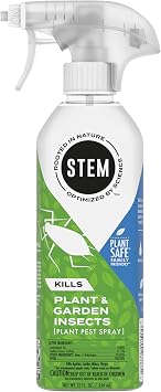 STEM Insect Spray for Indoor and Outdoor Plants, Kills Garden Insects, Plant Safe Water Based, Botanical Insecticide, 12 oz
