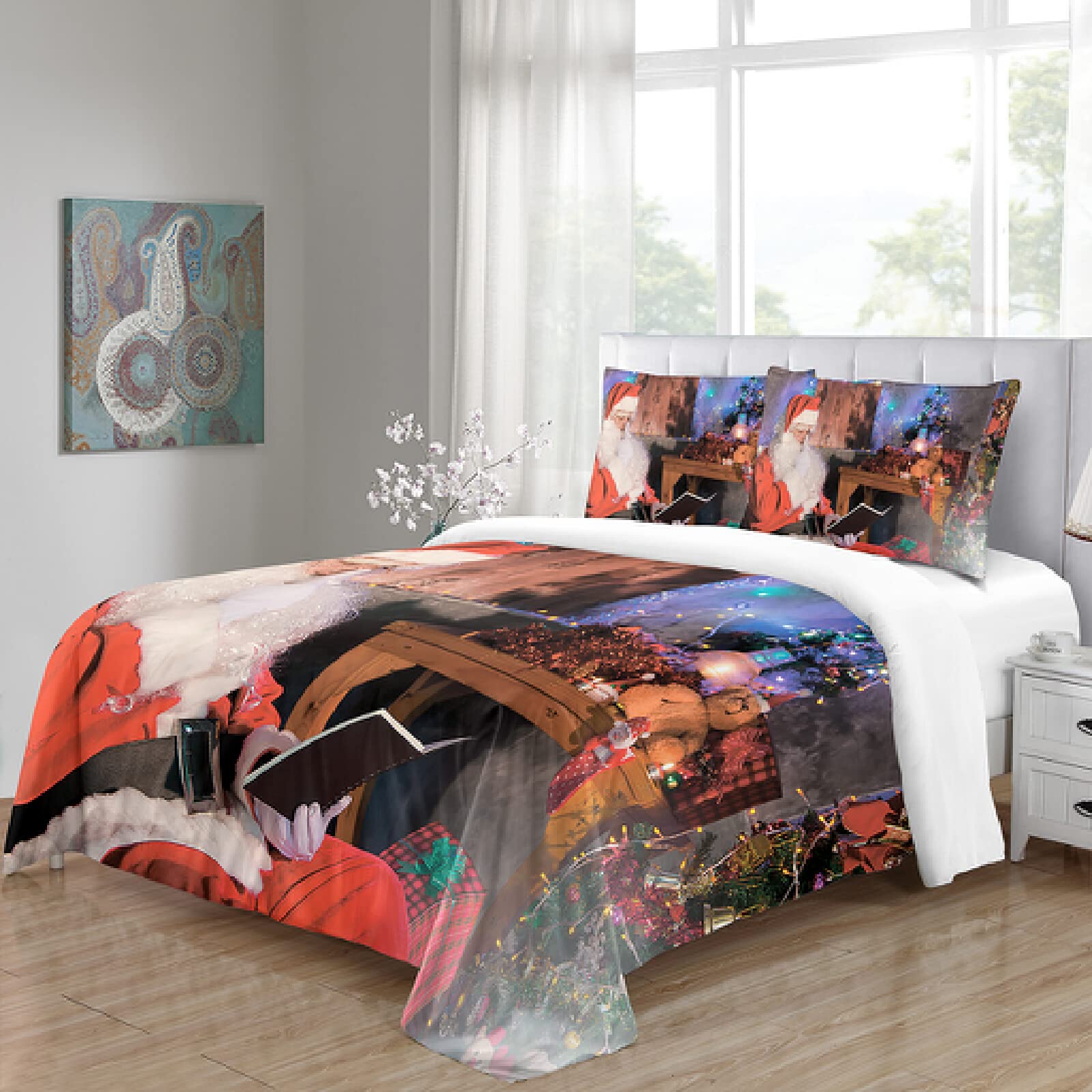 SPONYBORTY Set biancheria da letto in piumino stampato Po.rn-hub 3D copripiumino in microfibra lenzuolo Copri biancheria da letto morbido e traspirante in tre pezzi + 2 federe Trapunta/D / 220x
