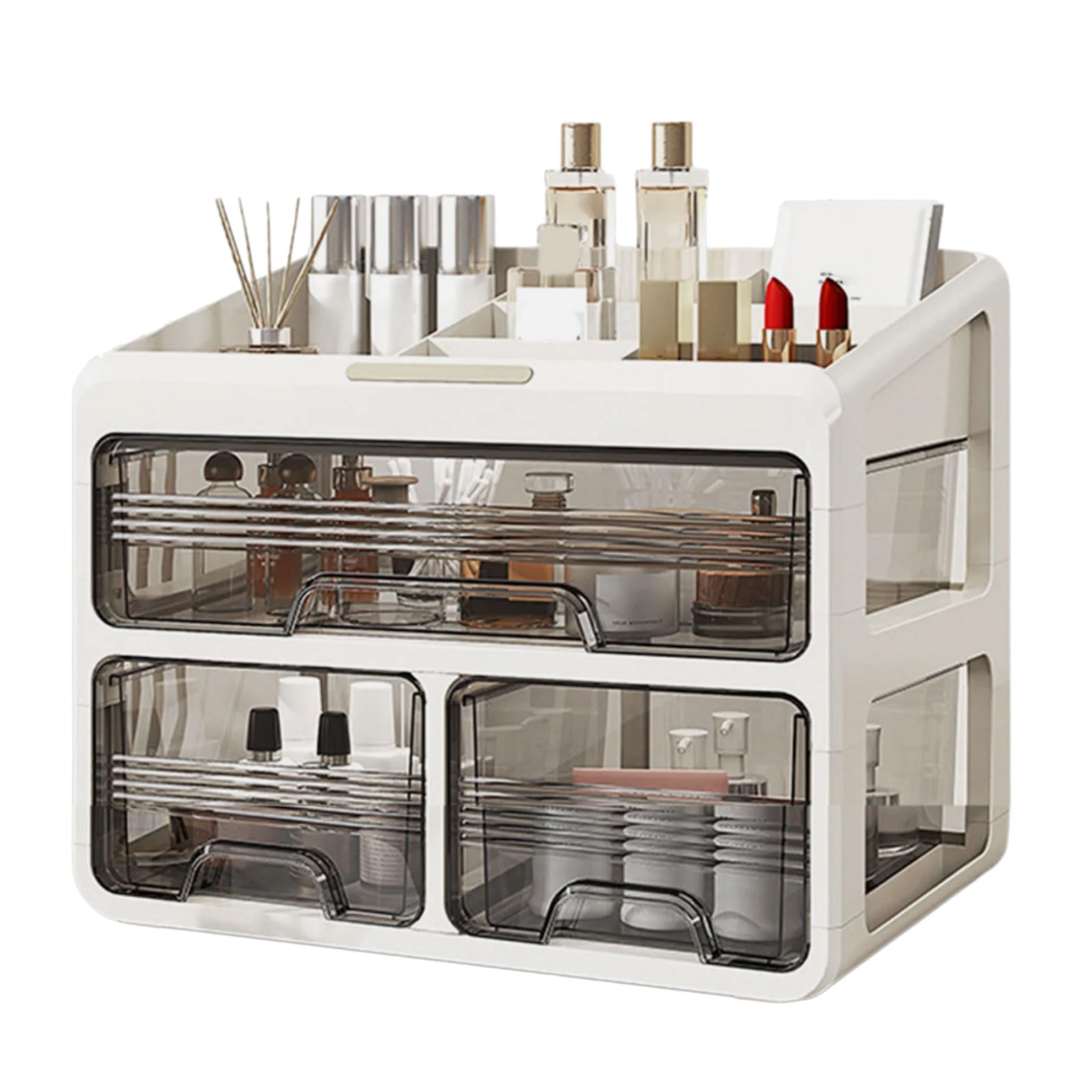 Osniyaw Two-Layer Spacious Make-Up Organiser Rack Accessory For Efficient Storage And Organisation On Bathroom Make-Up Organisers