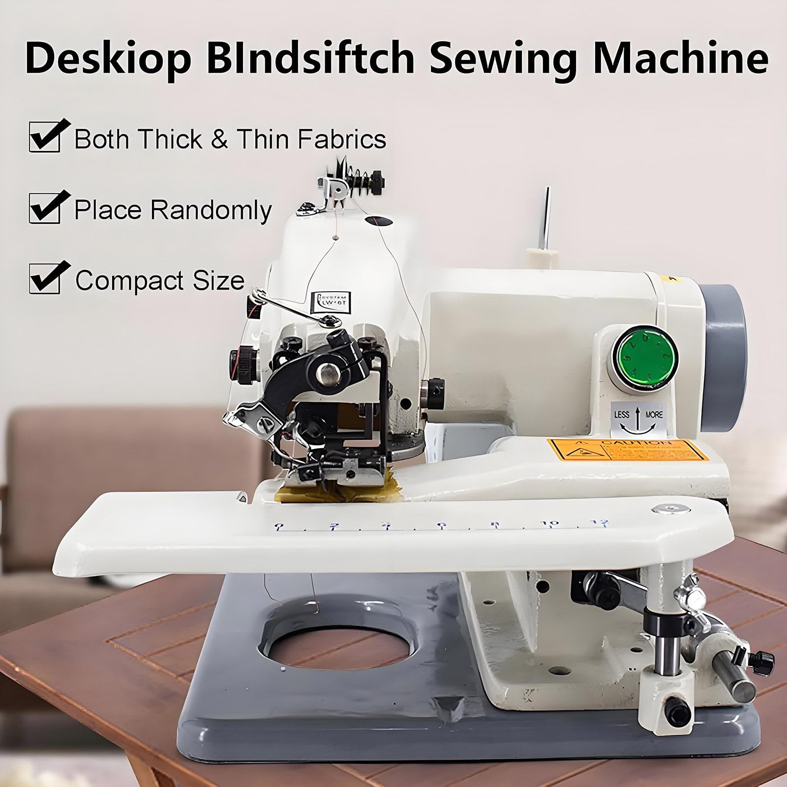Máquinas Portátiles para Dobladillos Puntada Invisible Máquina de Coser de Escritorio Máquina de Coser para Puntada Invisible para Arreglos de Pantalones,Modista