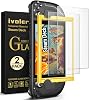 Protector de pantalla mate antirreflejo i voler para Steam Deck OLED/LCD, paquete de 2 | con marco de instalación fácil, vidrio templado antirrayas con cobertura completa para Steam Deck OLED 7.4''/LCD 7.0'' 1