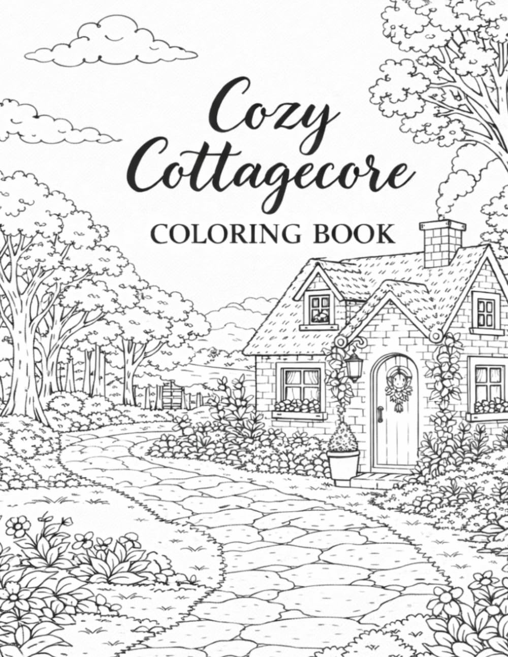 Cozy Cottagecore Coloring Book: Relaxing Cozy Cottages, Forest Paths, Garden Scenes & Peaceful Countryside Escapes for Stress Relief and Mindfulness (Cozy Vibes)