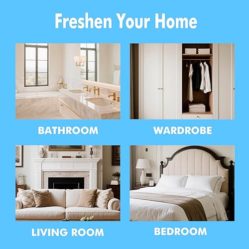 Miniatura 3 de Ambientador para el hogar, paquete de 2, 2 recargas, aroma océano, eliminador de olores, hasta 120 días, ambientador en forma de cactus para