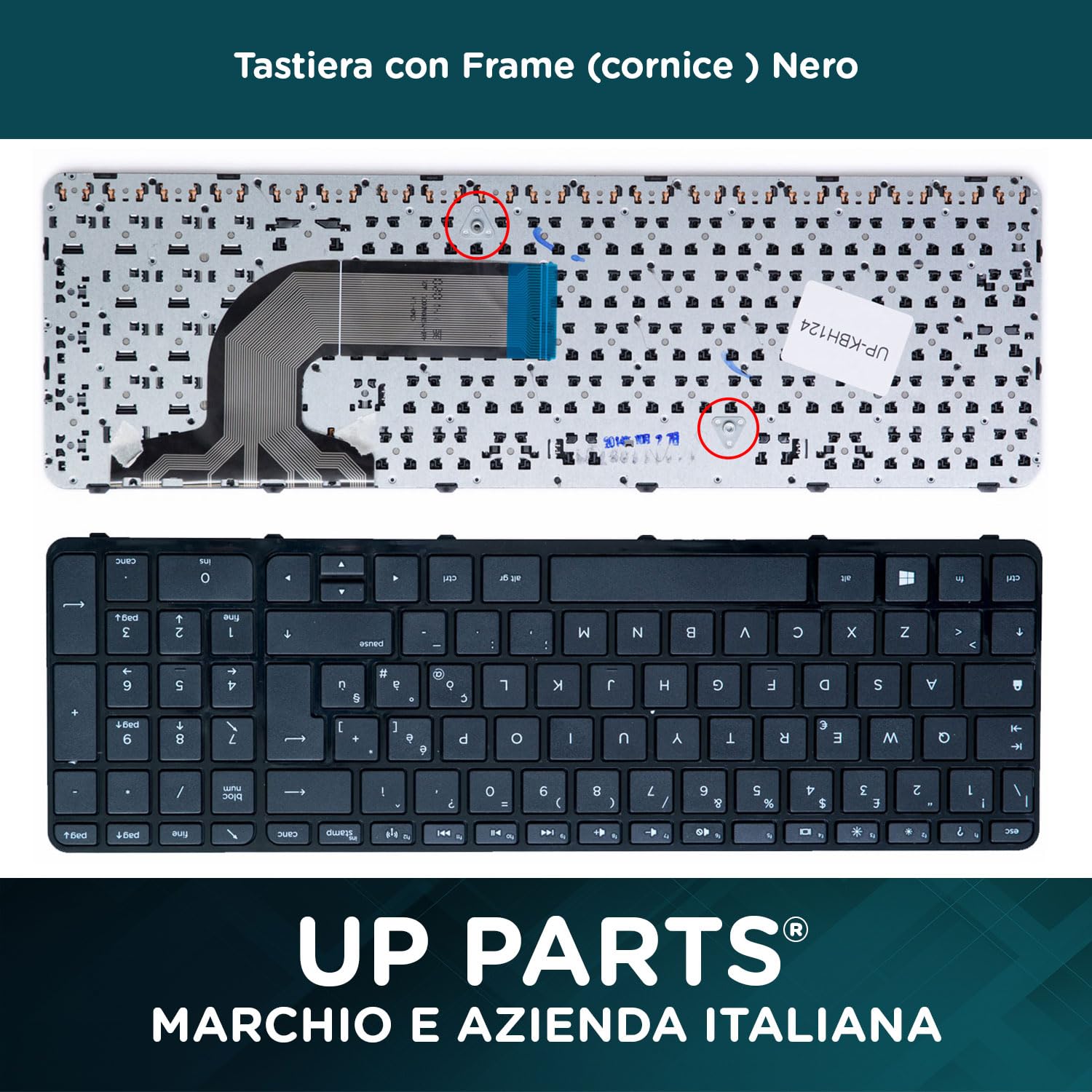 Tastiera Italiana Compatibile con HP 749658-061 per Notebook HP 250 G3 255 G3 Pavilion 15-206SL 15-G, 15-R, 250 G3, 255 G3, 15-H 15-S 15-E 15-N. 15-n010sl (E7H19EA) 15-r016nl (J6Z94EA)