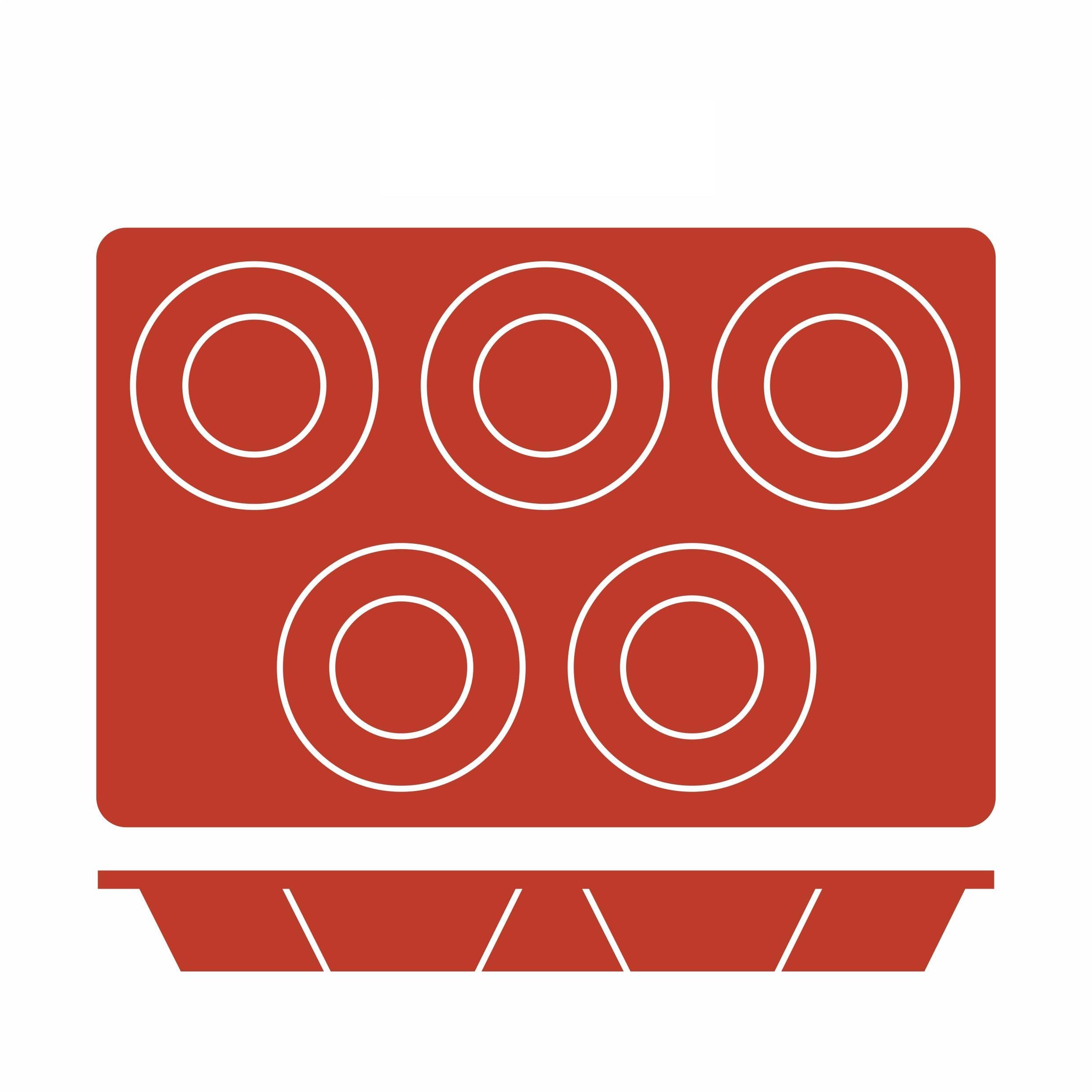 Pujadas Moule Silicone 5 Muffins Ø 80 mm Silicone300 180x35mm