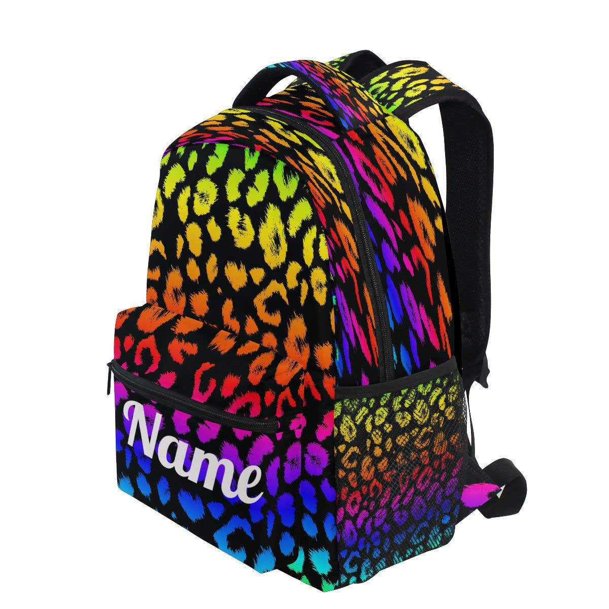 Custom1 - Mochila para niños con texto en inglés "Añade tu nombre", mochila para estudiantes primarias, bolsa para libros para niños y niñas, Personalizado12, talla única