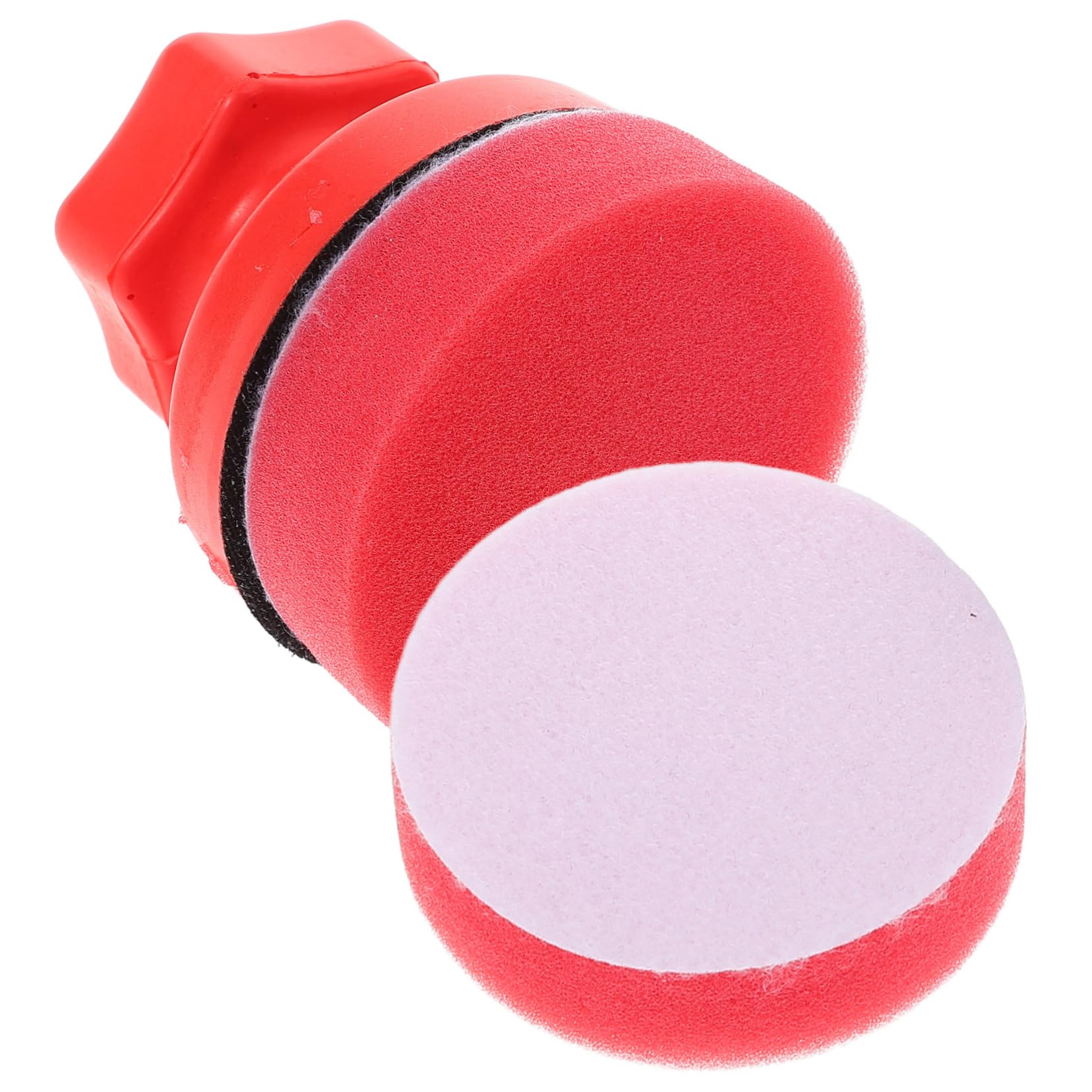 PRETYZOOM 1Set Handheld Car Polishing Sponge Tool Kit High Density Buffing Pads for Car Detailing Includes Handle and Polishing Sponges for Tire Shine and Cleaning
