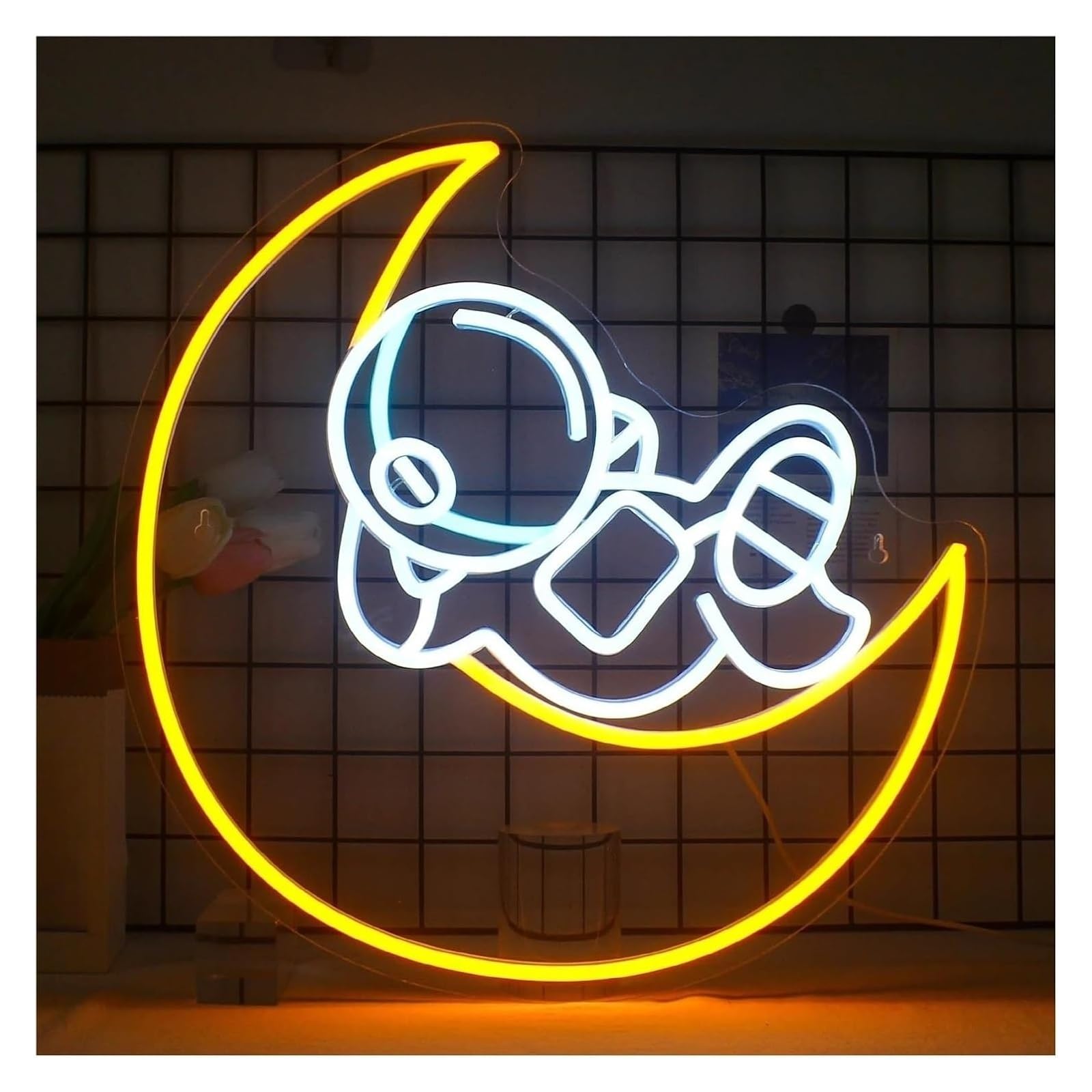 Generico Per Luna Astronauta per insegne al neon per alimentata per luci Adatto per feste in club e bistrot