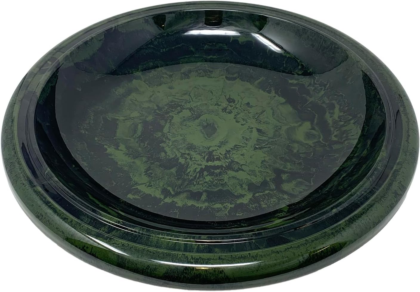 Tierra Birds and Beyond 4-8181T Gloss Bird Bath Bowl with Gloss Rim, Hunter Green
