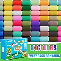 Vista 2 de CiaraQ Kit de arcilla para modelar - Arcilla seca al aire de 64 colores con herramientas de escultura, ideal para manualidades, proyectos