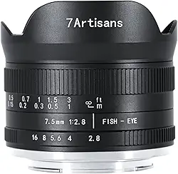 7artisans Lente fixa manual de olho de peixe 7,5 mm f2.8 Mark II APS-C olho de peixe grande angular para câmera Nikon Z mirrorless Z6 Z7 Z50
