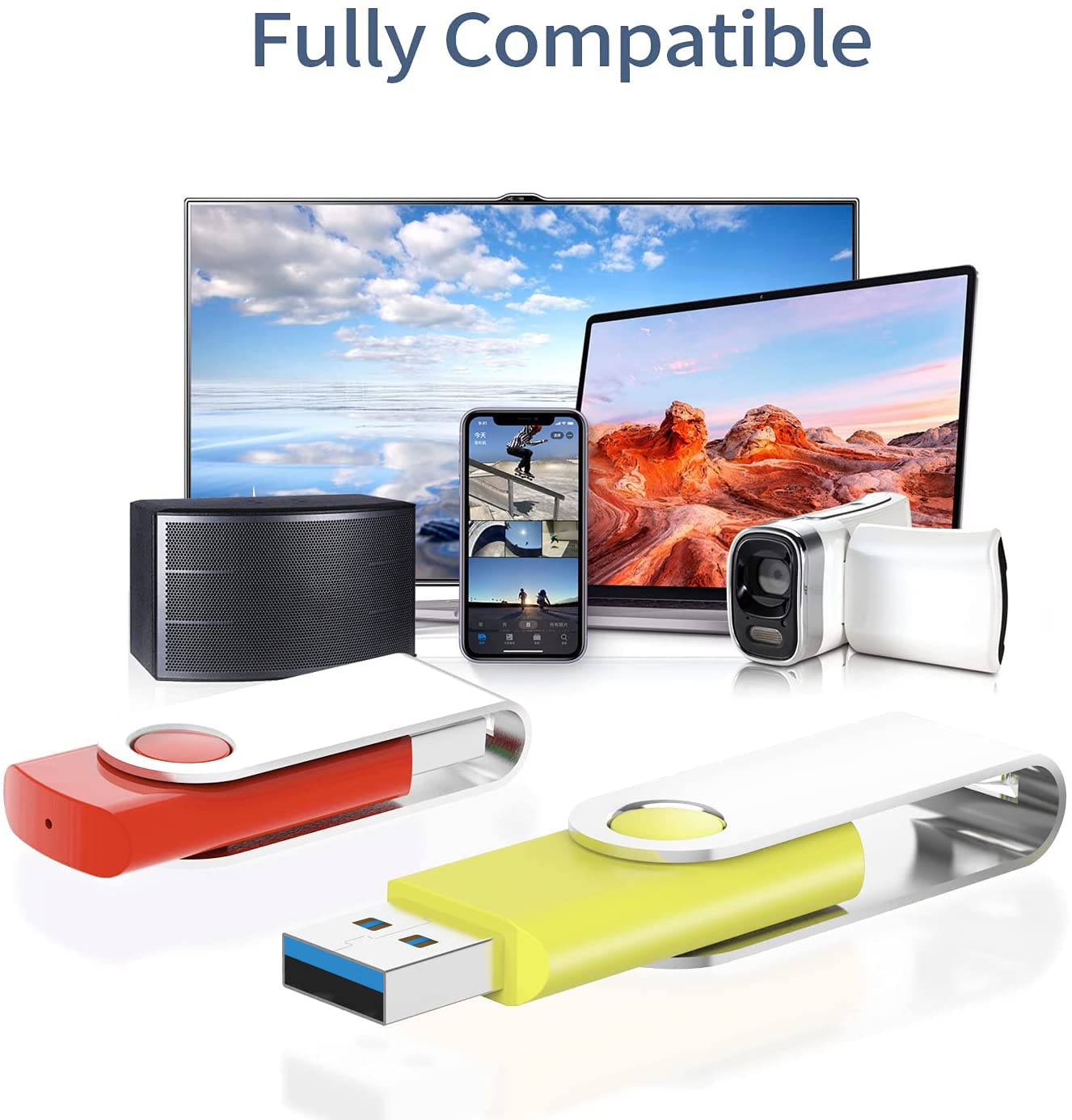 KOOTION 5 Pezzi Pendrive 32GB 3.0 Chiave USB Chiavetta USB 32 Giga 3.0 Flash Drive Pack Pen USB Stick Chiavette USB 32G Penna USB Flash Memoria, 5 Pack da Pennetta USB (Multicolore)
