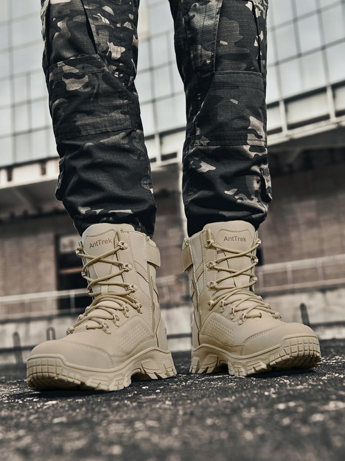 ailishabroy Men’s Military Tactical Boots