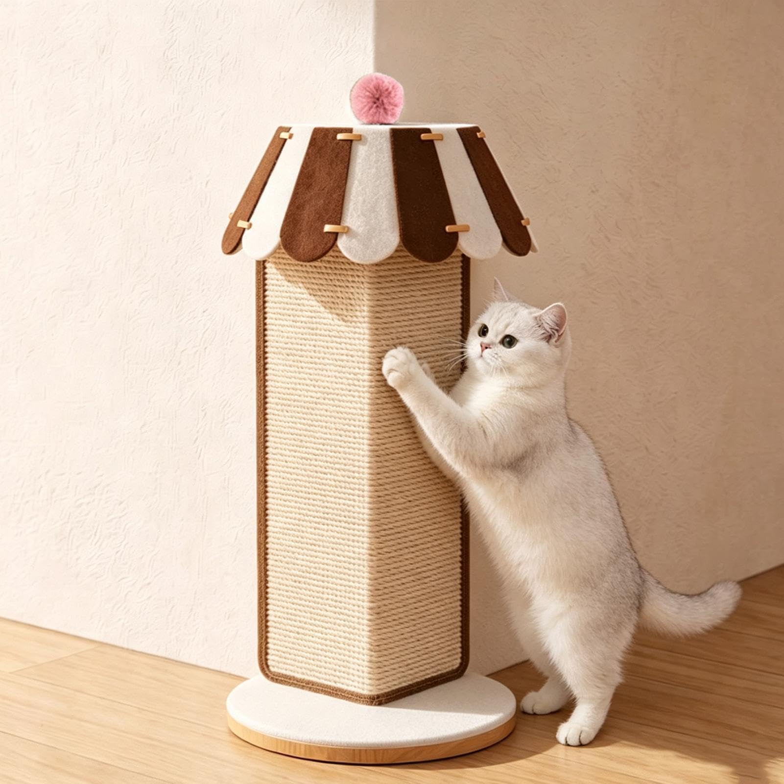 Postes rascadores para gatos de interiores Rascador Vertical Grande De | Arañador De Esquina para en Interiores, Salón, Sofá y Rincón de