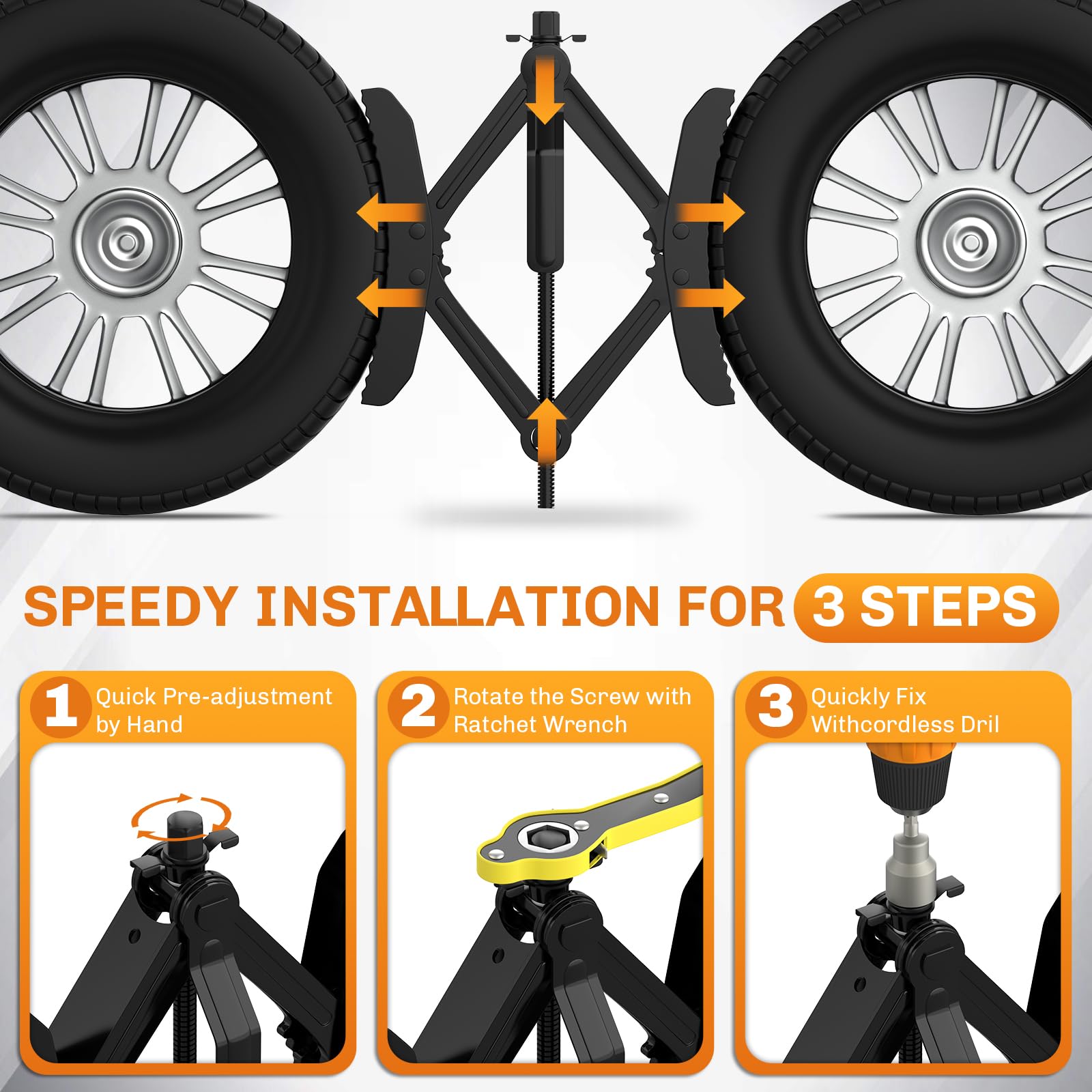 WELLUCK Camper Unterlegkeil Stabilisator 2 Sets für Wohnmobil, Reiseanhänger, strapazierfähig, X-förmig, Wohnmobil-Unterlegkeile, Anti-Moving Reifen, Radspalten, passend für 8,9 cm bis 30,5 cm