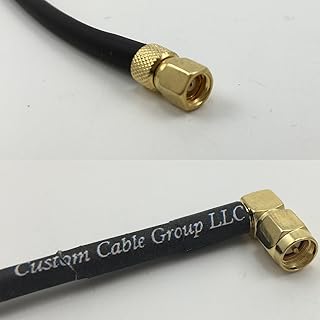3 feet RG316 SMC FEMALE to SMA MALE ANGLE Pigtail Jumper RF coaxial cable 50ohm Quick USA Shipping