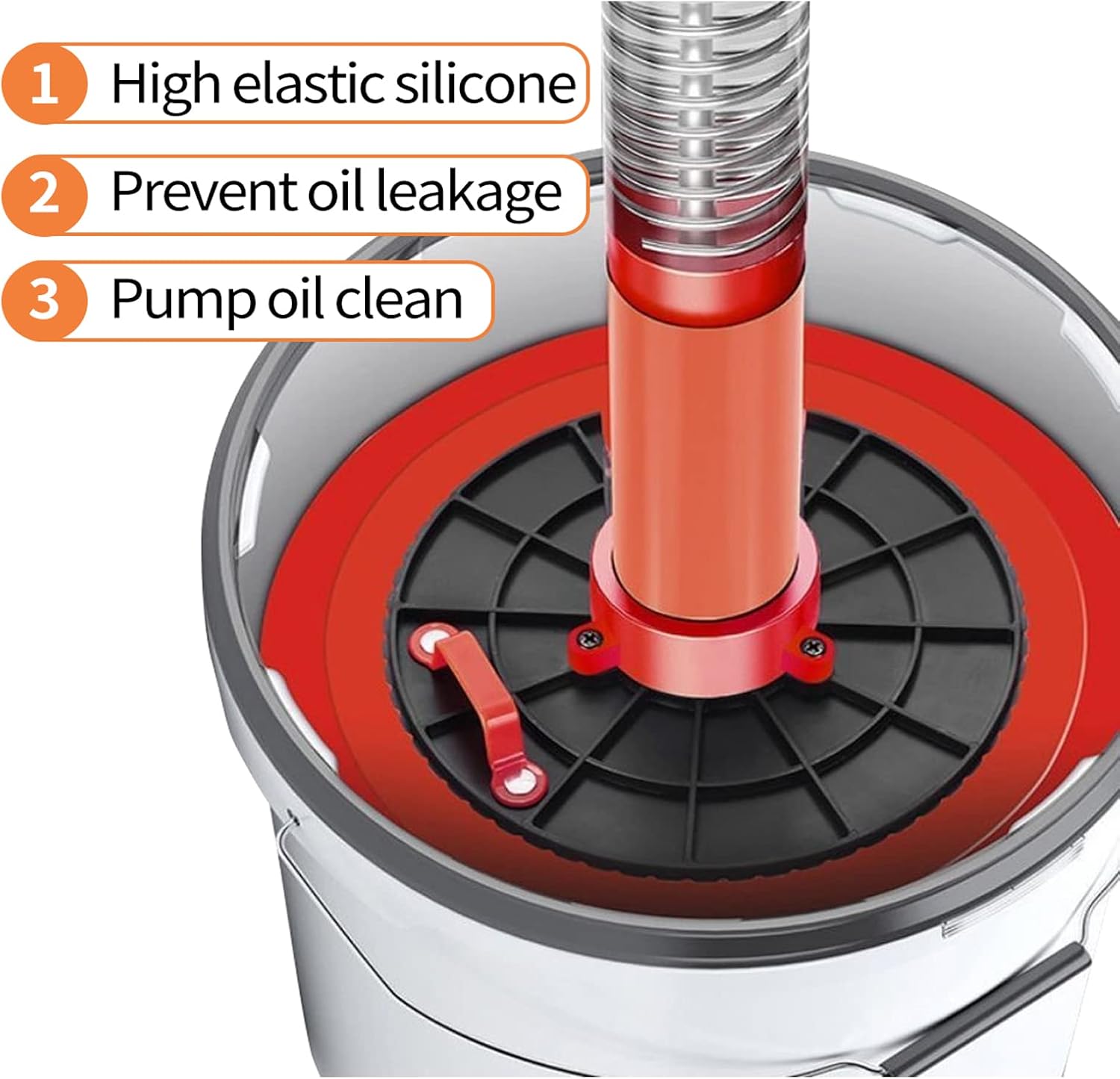Grease Gun Suction Plate, 600CC Universal Car Grease Oil Suction Pan, Silicone Leakproof Lubricating Oil Suction Cup, Auto Repiar Tools for Facilitating Oil Absorption