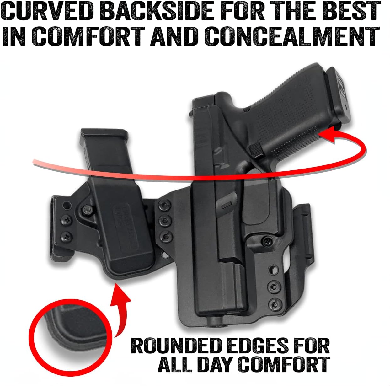 Linked Holster for Smith &Wesson M&P 9,40 2.0 (4" - 4.25") - IWB Holster with Mag Pouch for Concealed Carry/Custom fit - Inside The Waistband - Comfort, Concealment - EDC - Pistol Holster