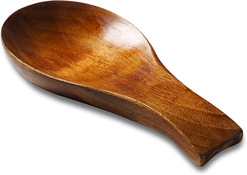Acacia Wood Spoon Rest Spoon Holder for Stove Top, Utensil