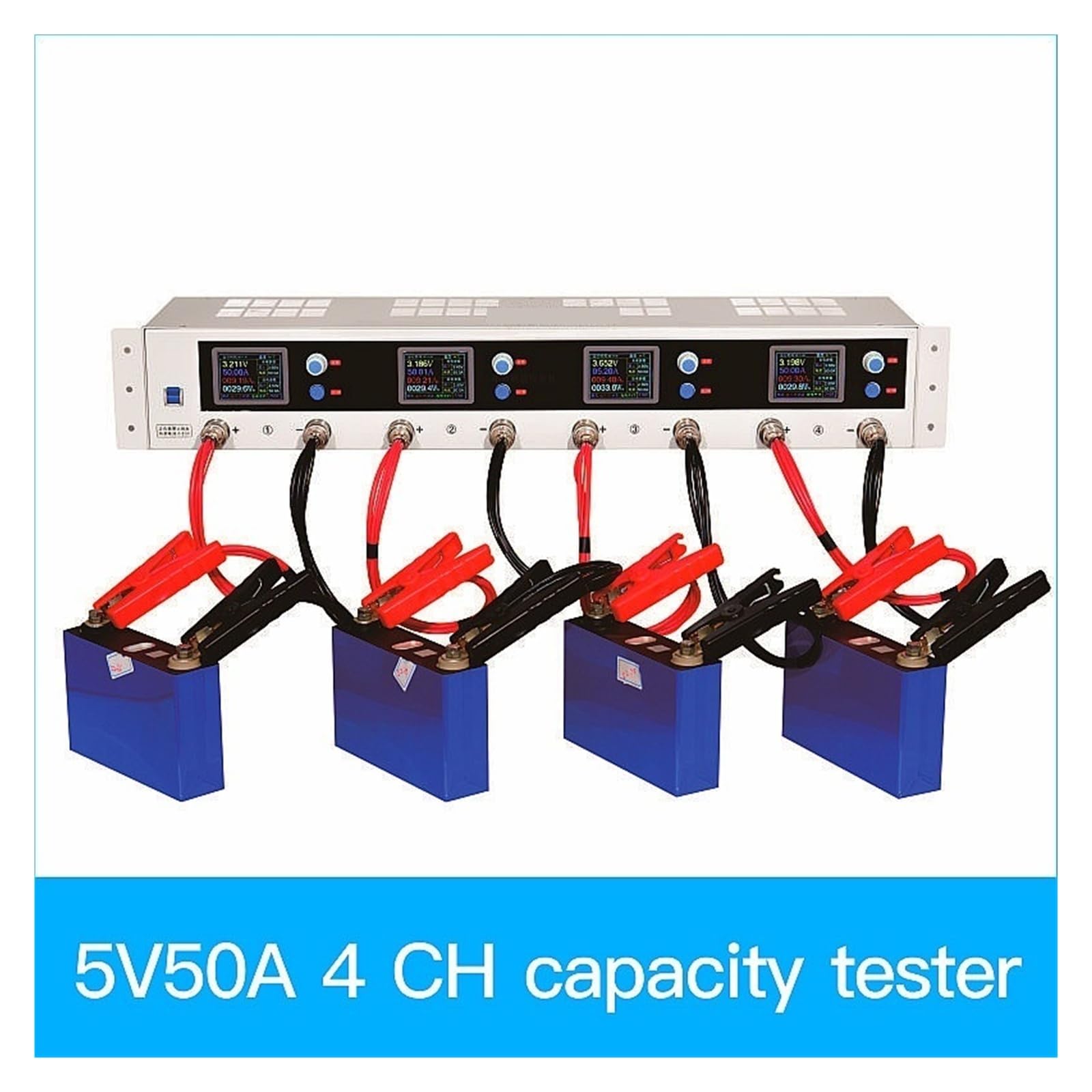 Testeur de batterie, 5V 50A Analyseur numérique de capacité batterie