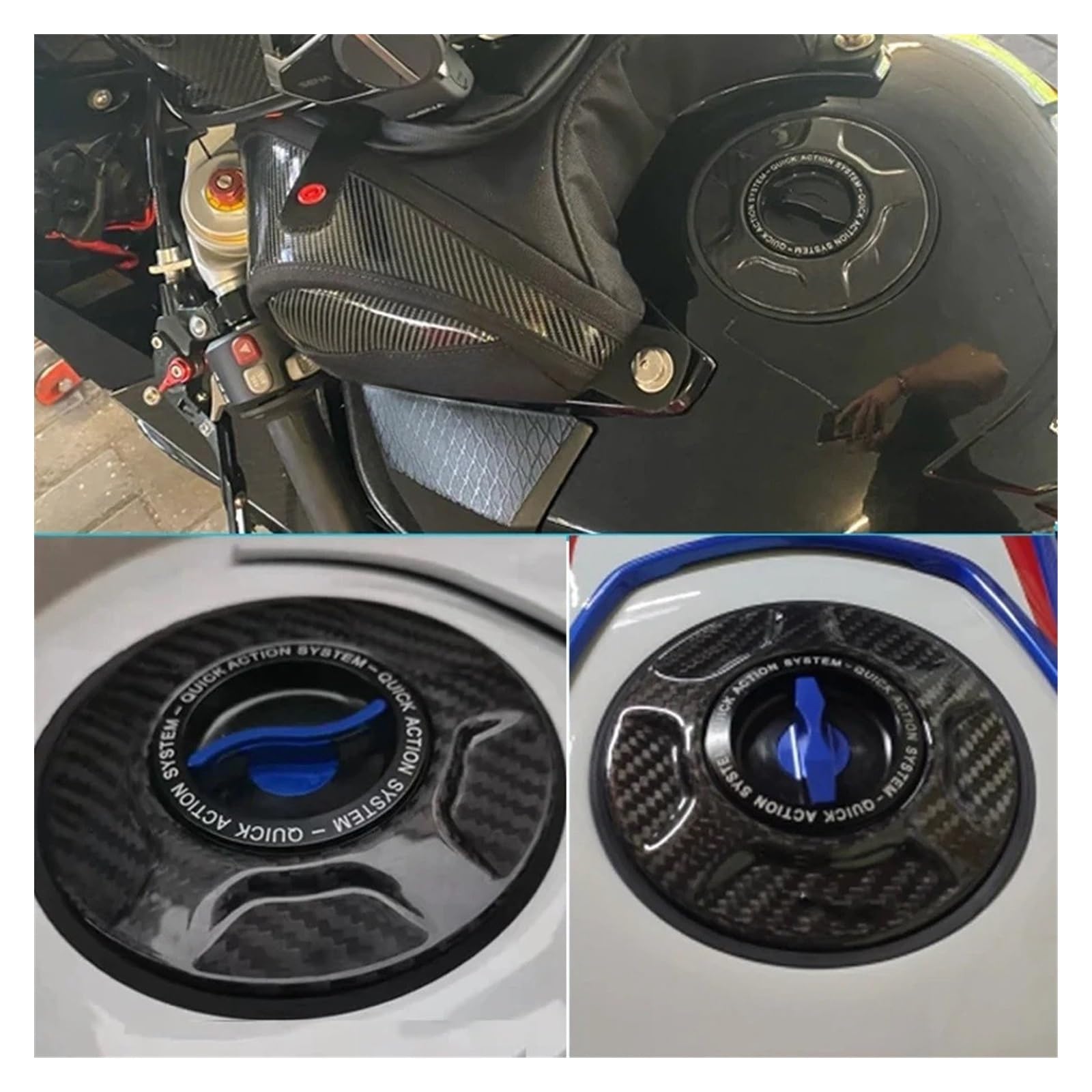 Tapa Tanque Combustible Motocicle 2024 para S1000RR S 1000 R RR M1000RR Todos Los Años Tapa Tanque Combustible Aceite Y Gas La Caja Aire Modificada para Motocicleta del