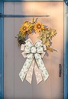 Vista 7 de Hying 2 rollos de cintas de flores de primavera para envolver lazos de corona, regalos, cinta de mariposa floral de arpillera para envolver regalos