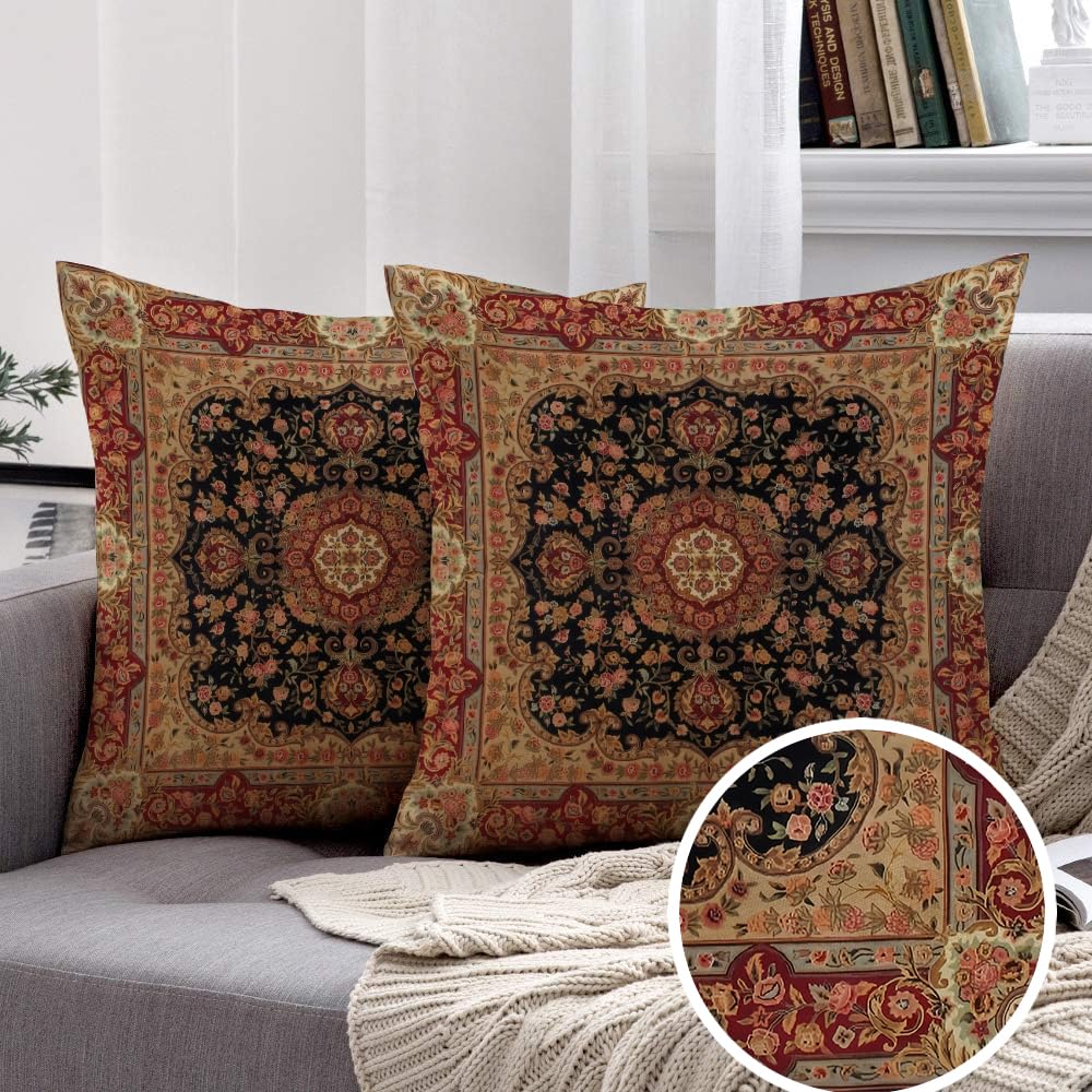 2 Federe Per Cuscini Boho Con Pompon - Morbido Velluto A Coste, Righe, 50x50 Cm, Con Cerniera, Perfette Per Divano, Letto, Esterni - 4