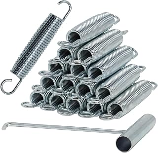 Trampoline Springs for 8ft/10ft/12ft/14ft Trampoline,Heavy-Duty Galvanised 5.5Inch Replacement Springs 16pcs+1pc Puller tool