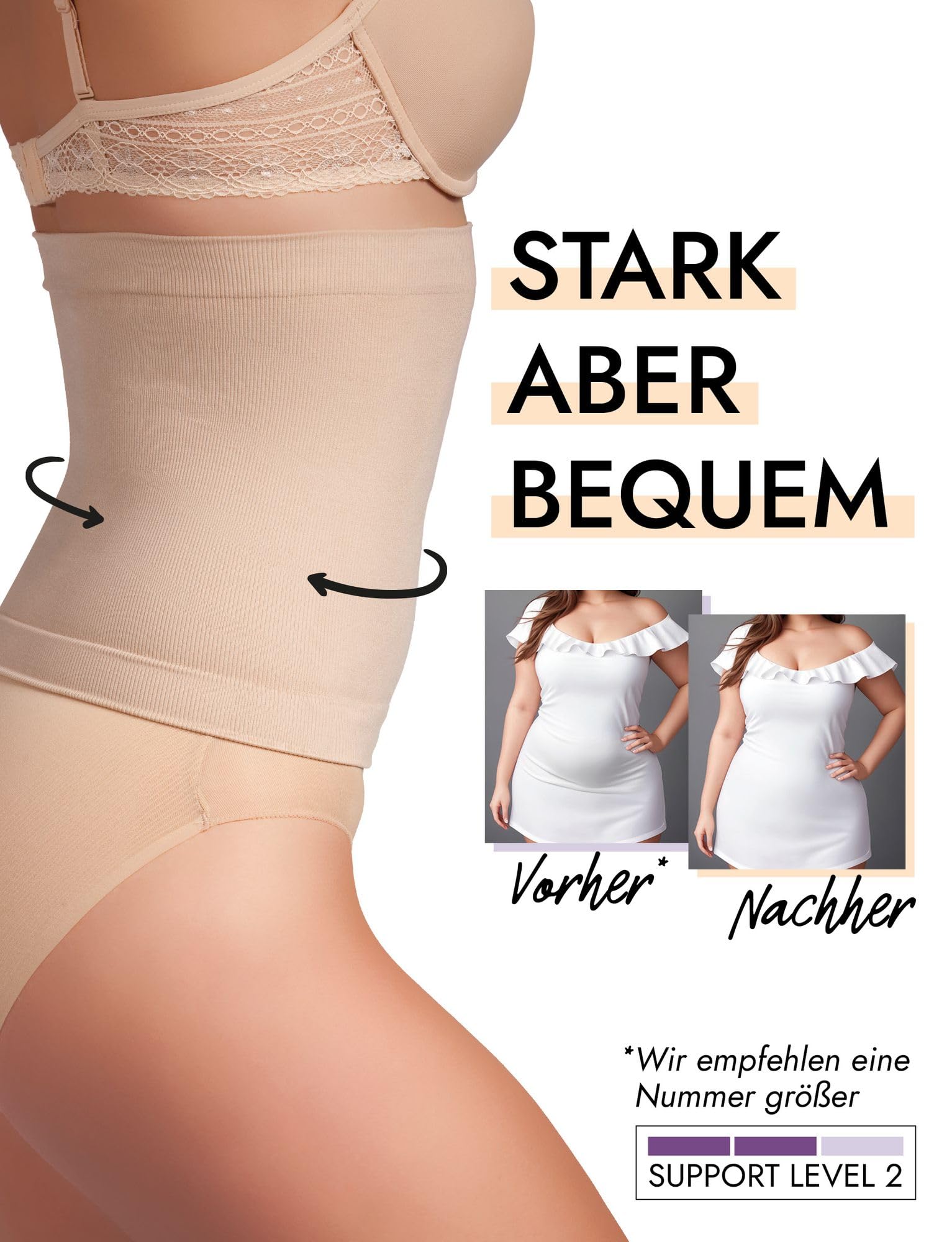 Skin Wrap Taillen-Former | Damen Shape Bauchweg Gürtel | Waist Trainer | Korsett | Corsage