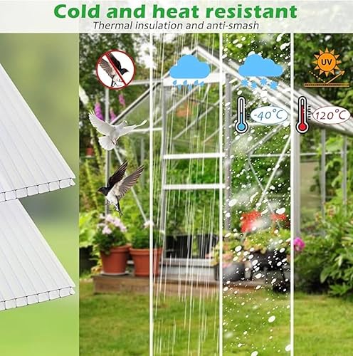 Miniatura 4 de Paquete de 2 hojas transparentes de policarbonato de 0.945 x 1.890 x 0.315 in de grosor + conector H