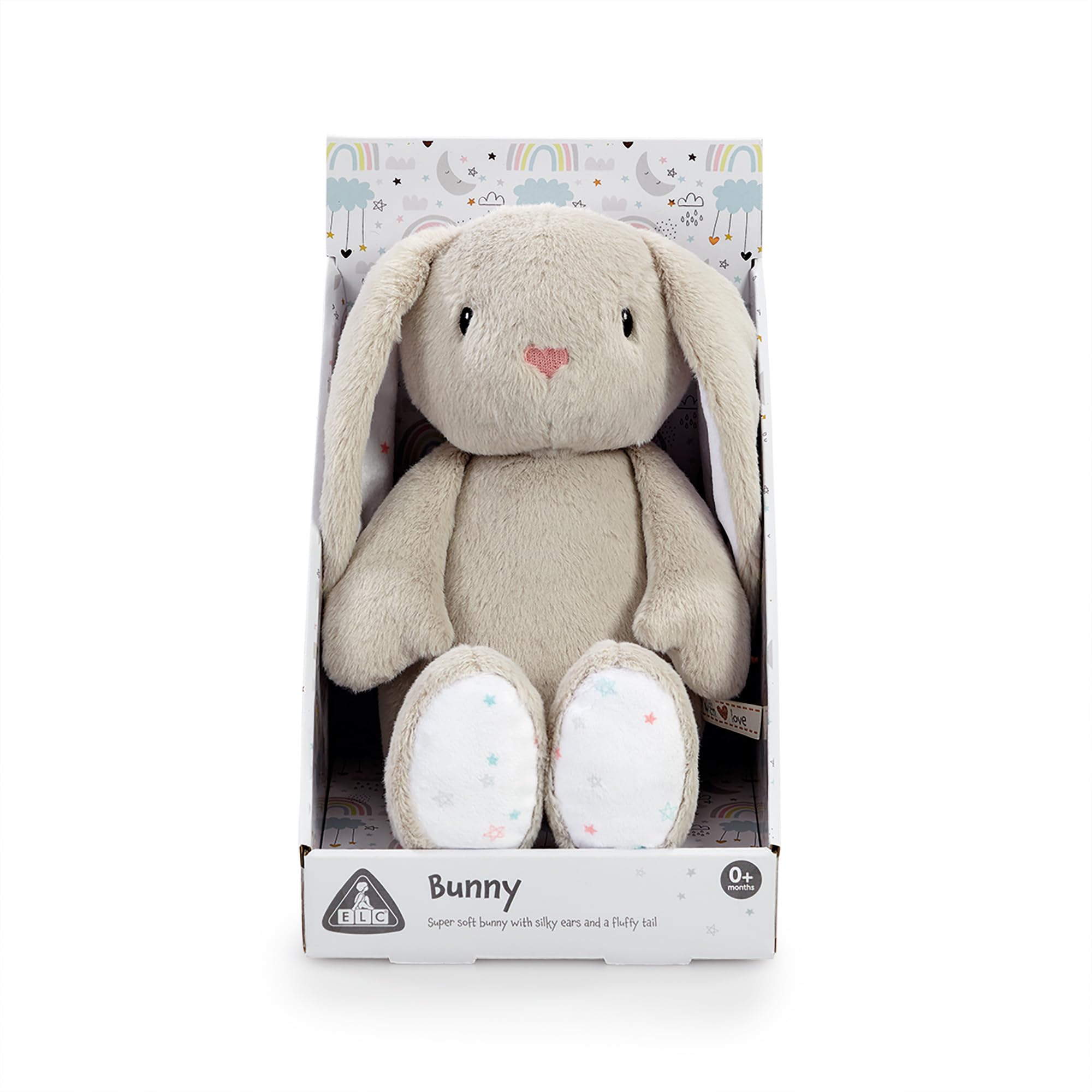 Early Learning CentreElc Bunny Plush Boxed Grey L17Cm X W17Cm X H36Cm Multi-Coloured