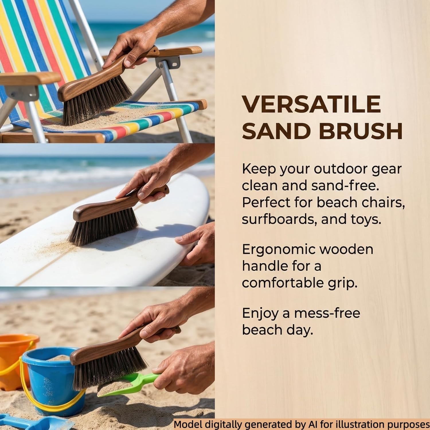 Beach Sand Brush, Sand Brush for Feet and Skin