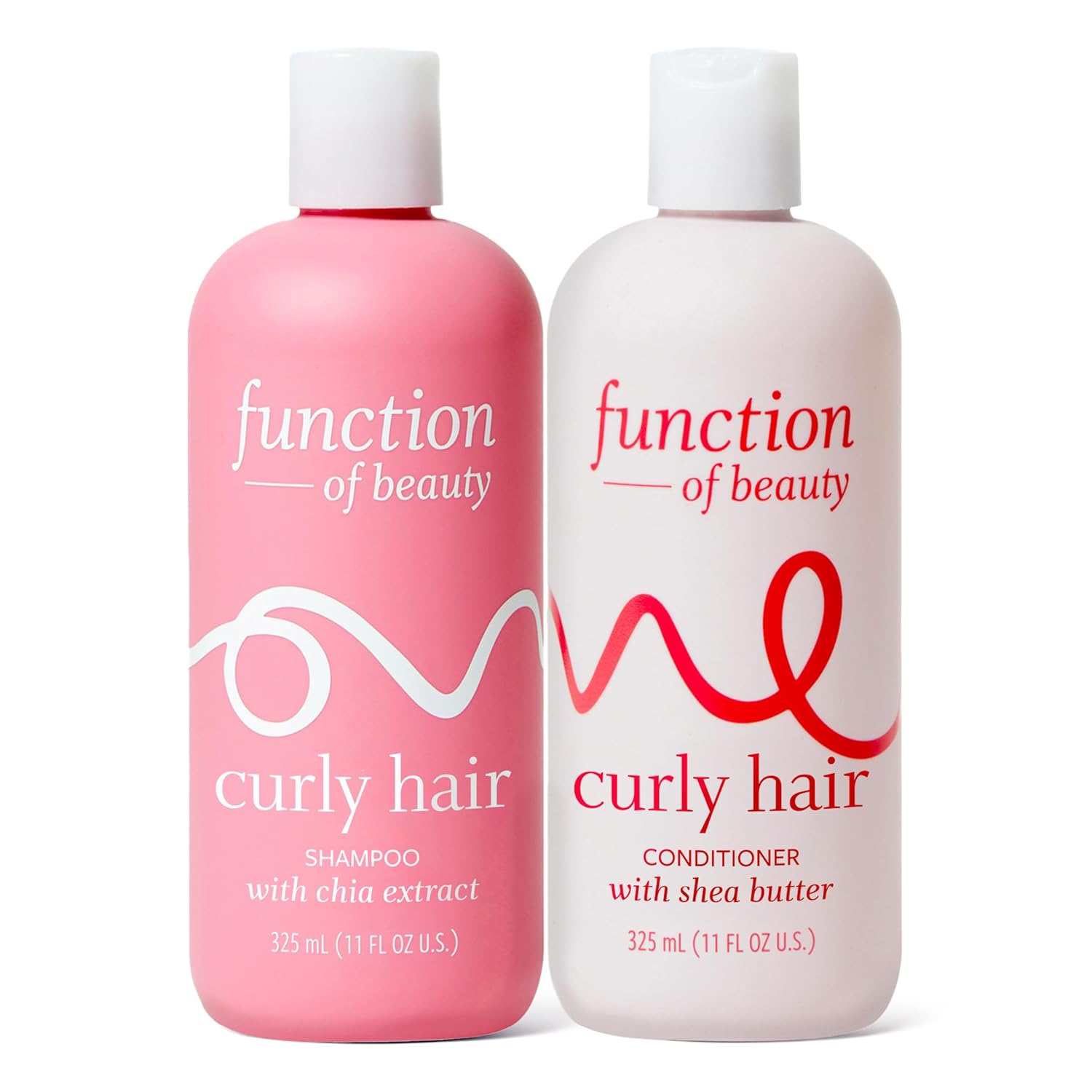 Function of Beauty Curly Hair Shampoo & Conditioner Set - Sulfate-Free Shampoo & Conditioner Duo for Natural Curls & Bounce - Curl Defining, Hydrating & Moisturizing - Dry & Dull Hair Care Products