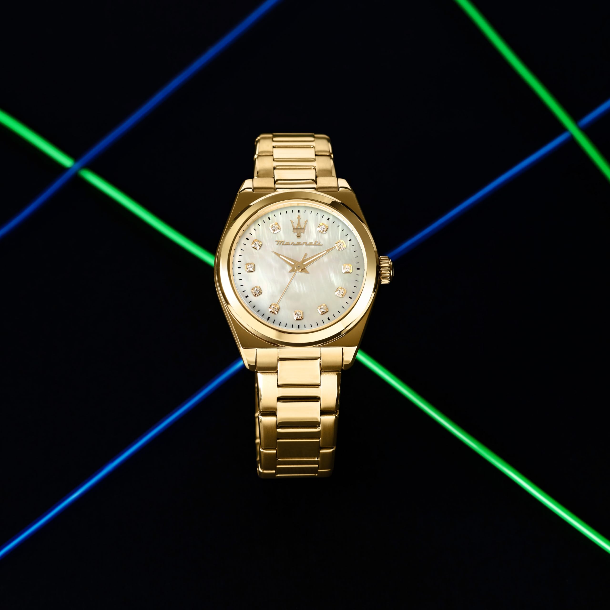 Maserati Orologio Donna in Acciaio, Solo tempo, Analogico, 35 mm, Collezione VELOCITA', Cristalli - R8853152502