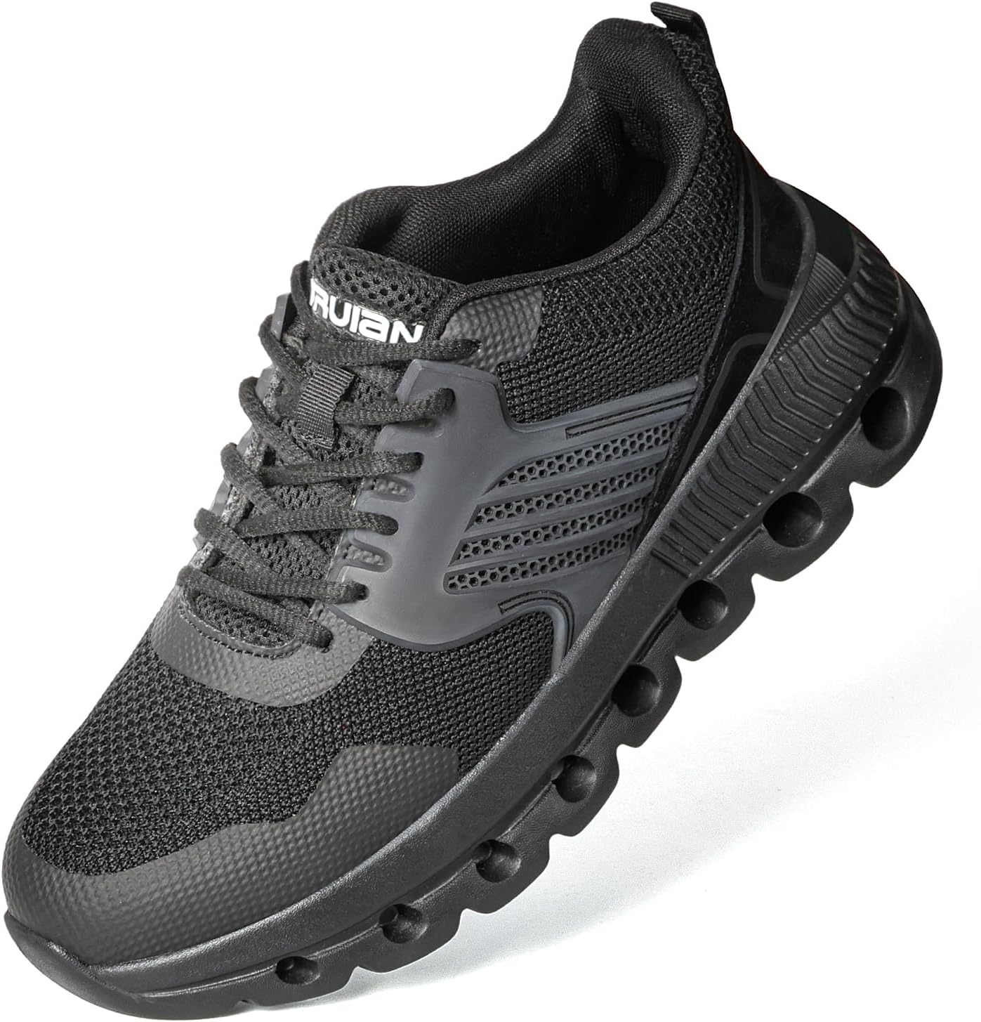 Furuian Steel Toe Shoes for Women Lightweight Safety Sneakers Comfortable Breathable Indestructible Women's Steel Toe Sneakers Composite Toe Work Shoes for Women Ergonomic Design