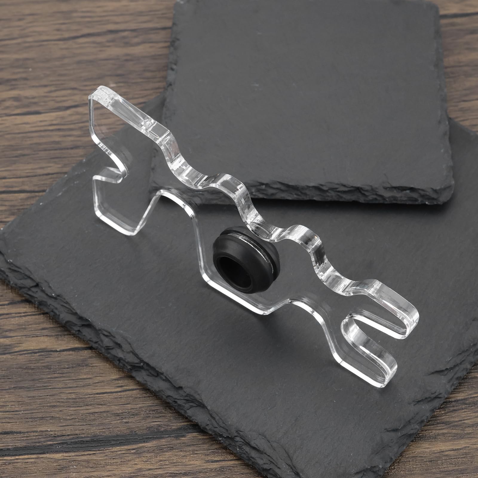 Soporte de plástico transparente para taco de billar 11,5 x 6,5 x 4,5 cm acrílico