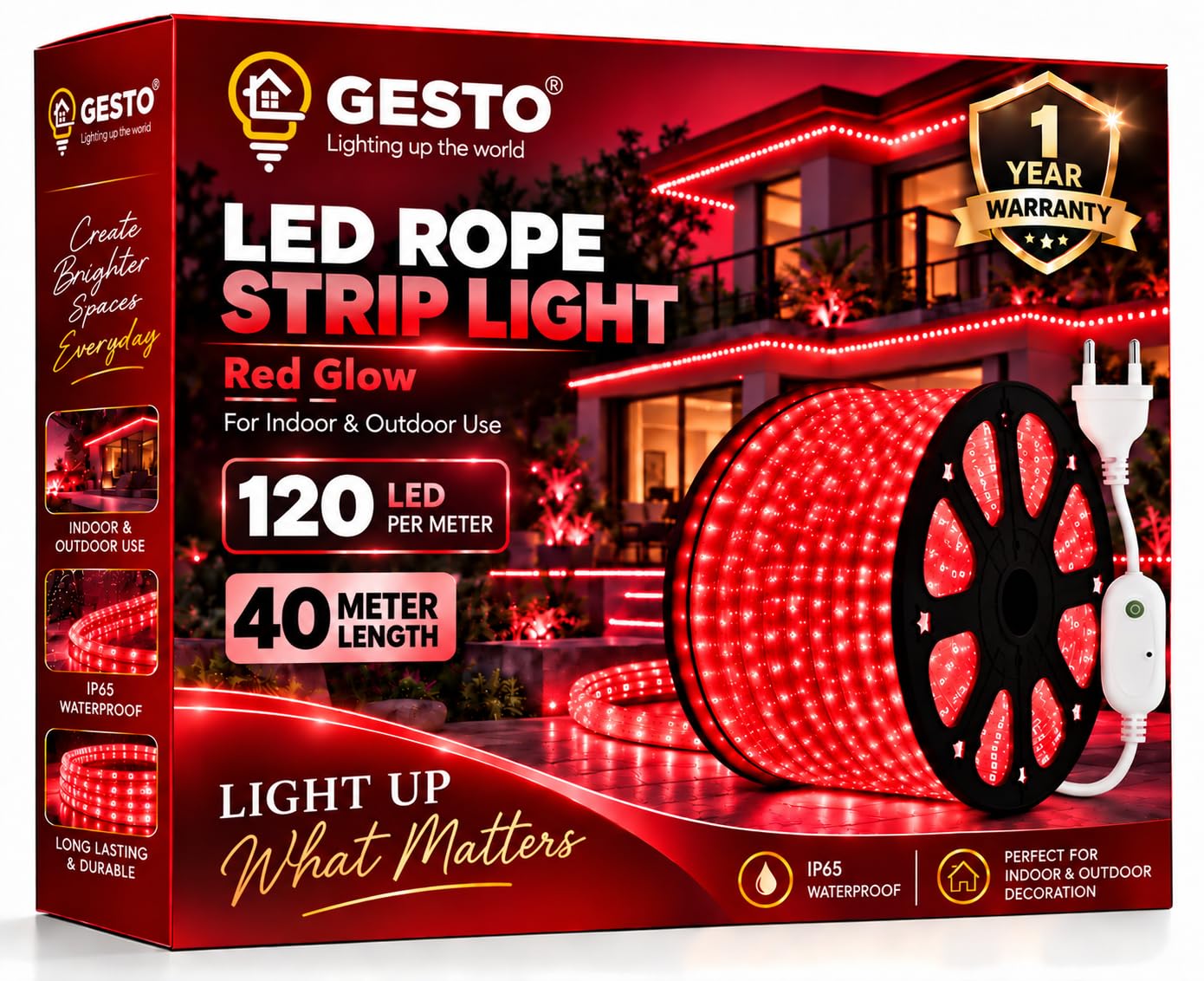 Gesto RGB LED Strip Lights - 15m Multicolor, 8 Modes -19