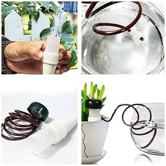 4 x Automatic Watering System, Water Dispenser Plants Watering Systems, Watering for Plants on Holiday, Watering Devices for Garden, Balcony, Potted Plants, Indoor Plants Flowers