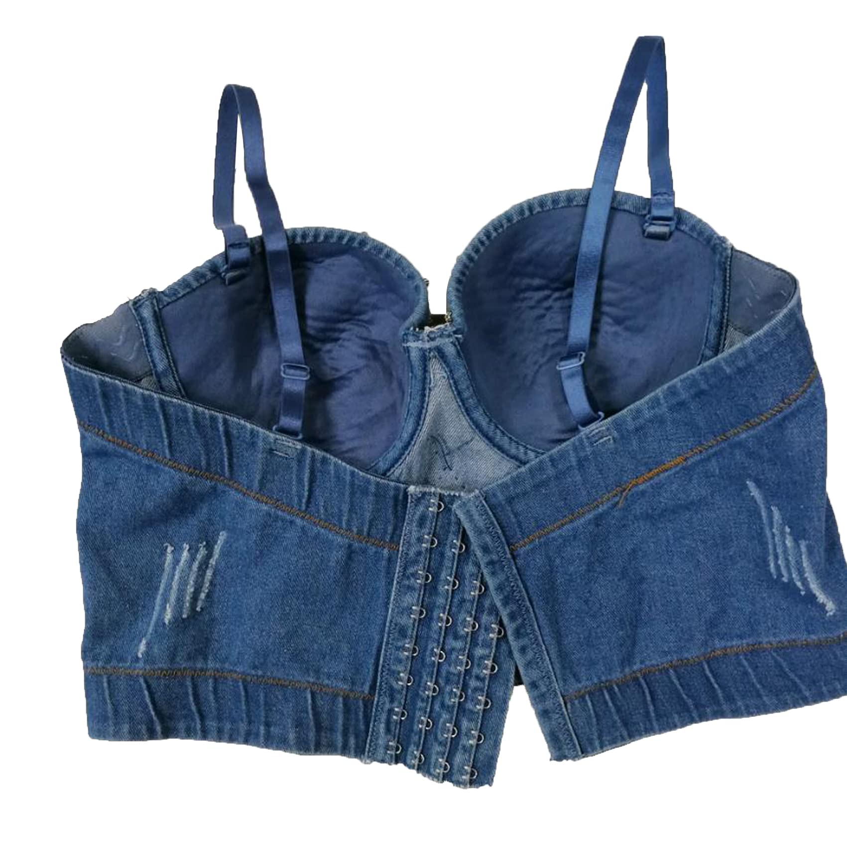Mujeres Rhinestone Diamond Punk Bra Top Burlesque Dance Clubwear Body Shapewear Cincher Bustier Corset