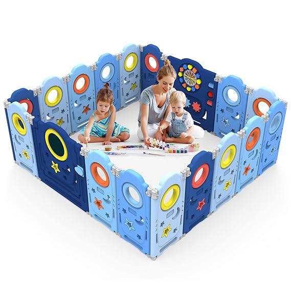 Yoleo Baby Playpen Fences for Toddlers Kids Play Yards