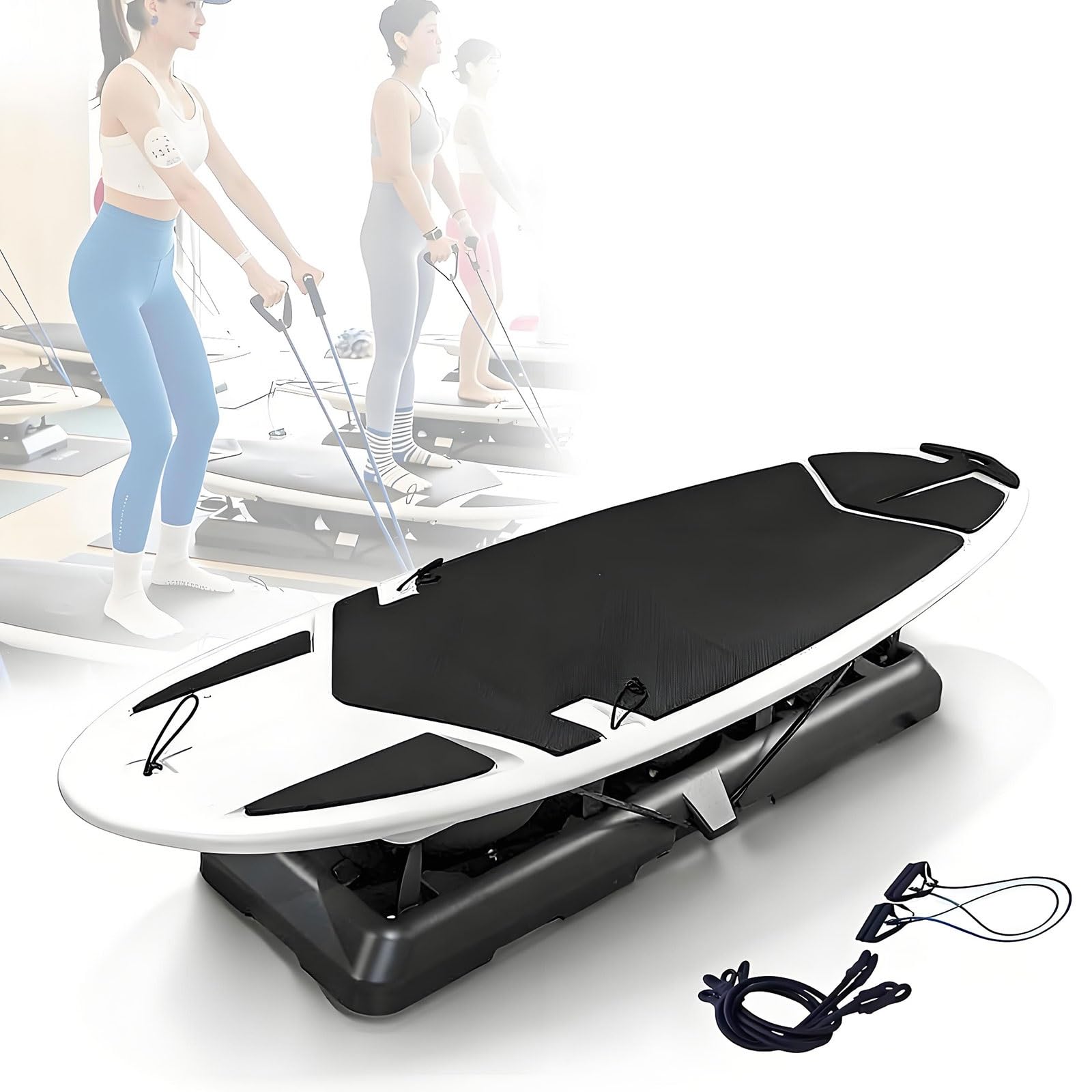 Trener deski balansowej do pilatesu, symulatora surfingu, do użytku wewnątrz i na zewnątrz, trening siłowy i stabilności dla początkujących, entuzjastów sportowców