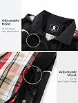 SaphiRose Women's Waterproof Rain Jacket Lightweight Raincoat Hooded Windbreaker Trench Coat