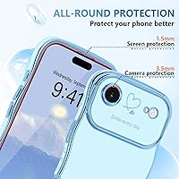 Vista 4 de LCHULLE Funda para iPhone Air para mujeres y niñas, lindo marco ondulado con forma rizada con patrón de corazón de amor, cubierta de protección