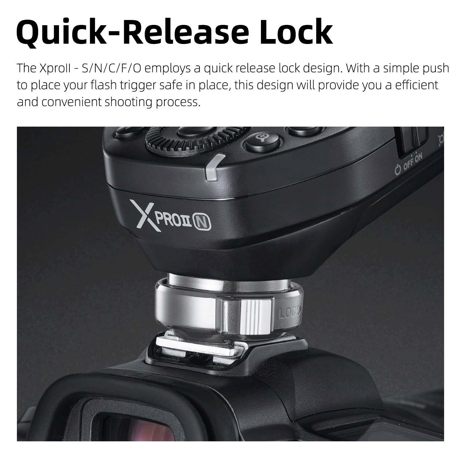 Godox XProII-N TTL Wireless Flash Trigger 1/8000s HSS, Commutazione Istantanea TCM, Controllo APP, 16 Gruppi 32 Canali, Ampio Display LCD, Segnale Stabile, Reattivo, Adatto per Fotocamere Nikon