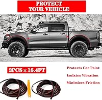 Vista 3 de Guardabarros de borde de 33 pies, sello de goma para pozos de ruedas de automóviles y camiones, junta de goma universal, cintas adhesivas