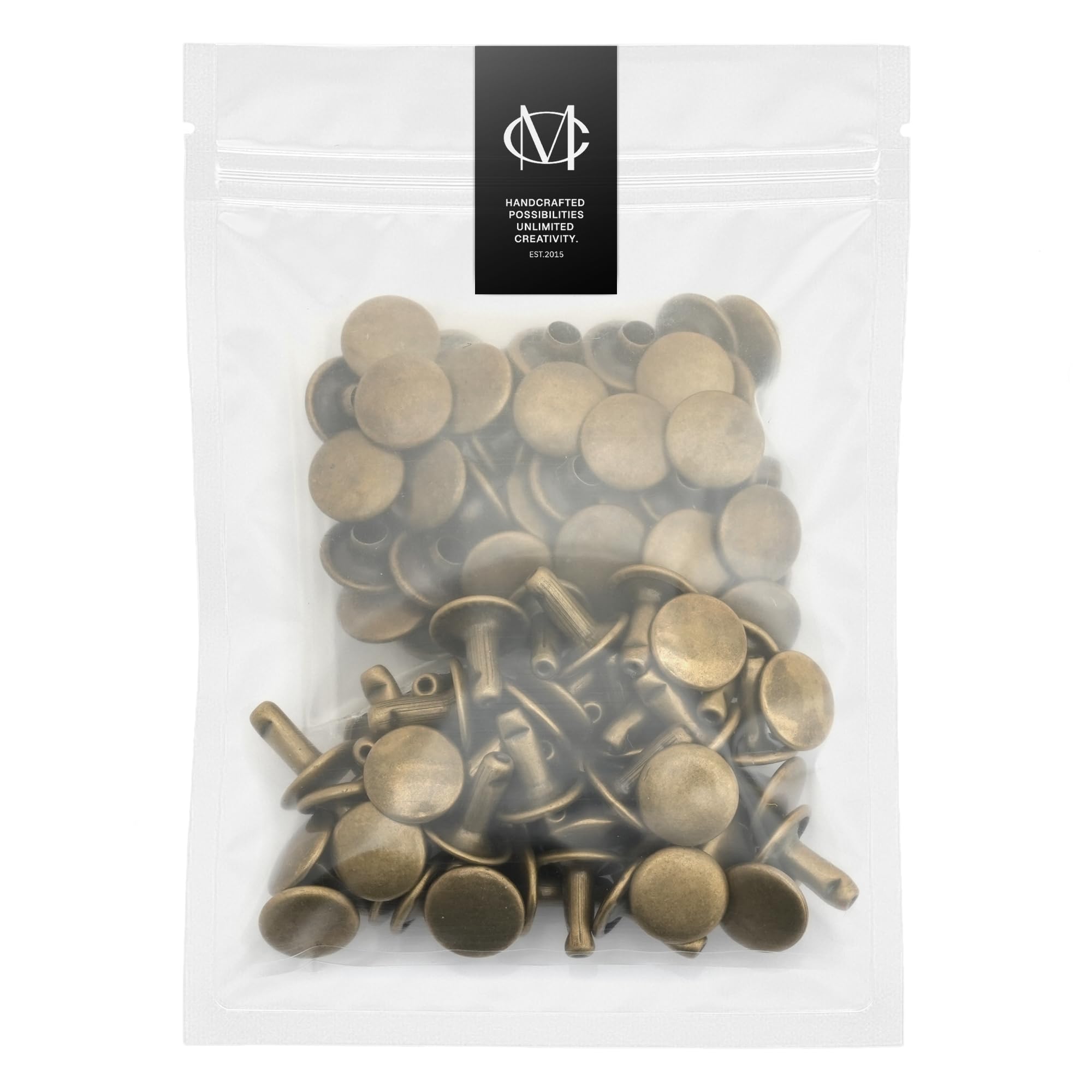 Amazon.com: CRAFTMEMORE 8mm Cap x 12mm Post Leather Rivet Double