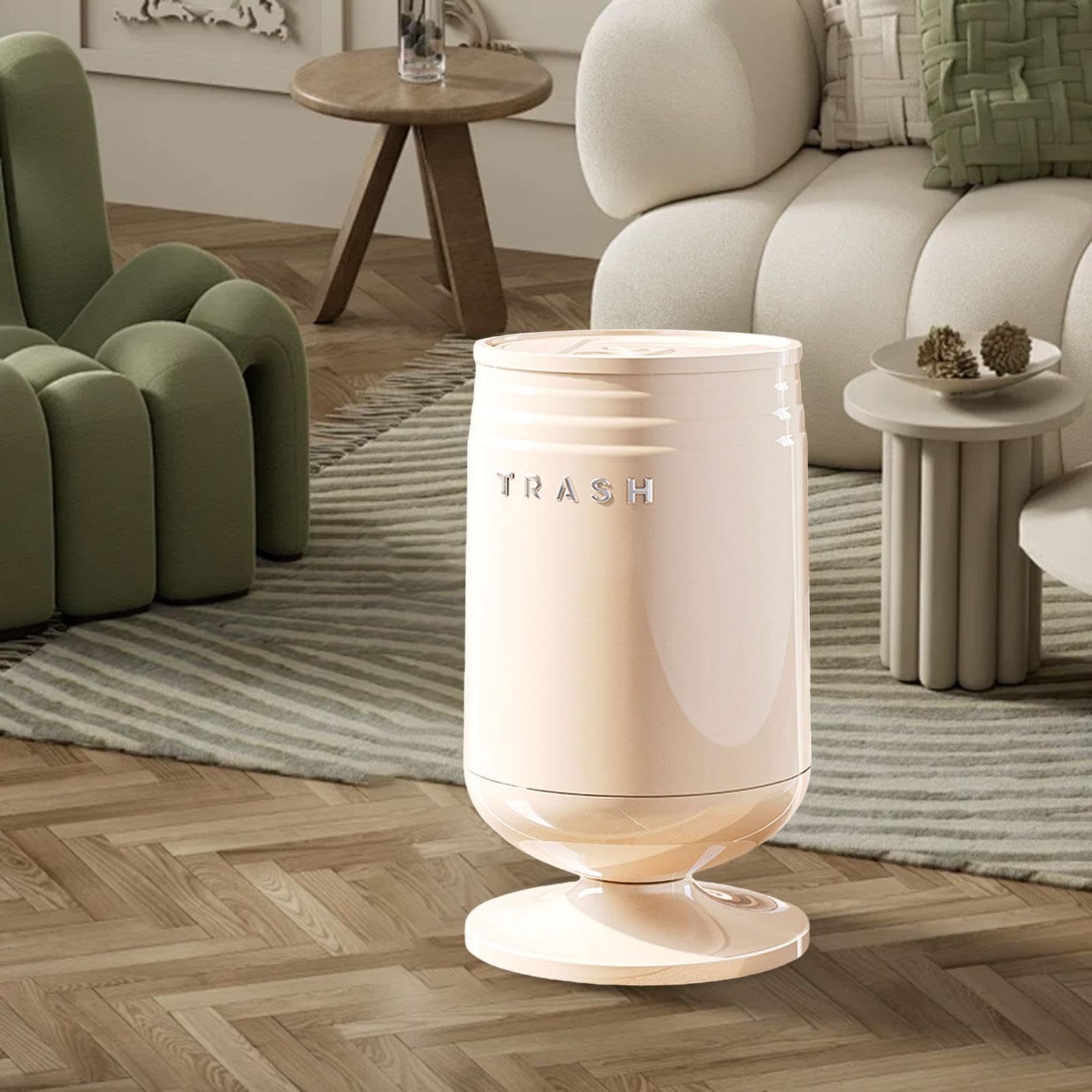 Baoblaze Pattumiera, Pattumiera Cestino per Spazzatura, Moderno Secchio Portaoggetti Portatile, Cestino per Rifiuti, per Spazzatura per Bagno, Bianco, L