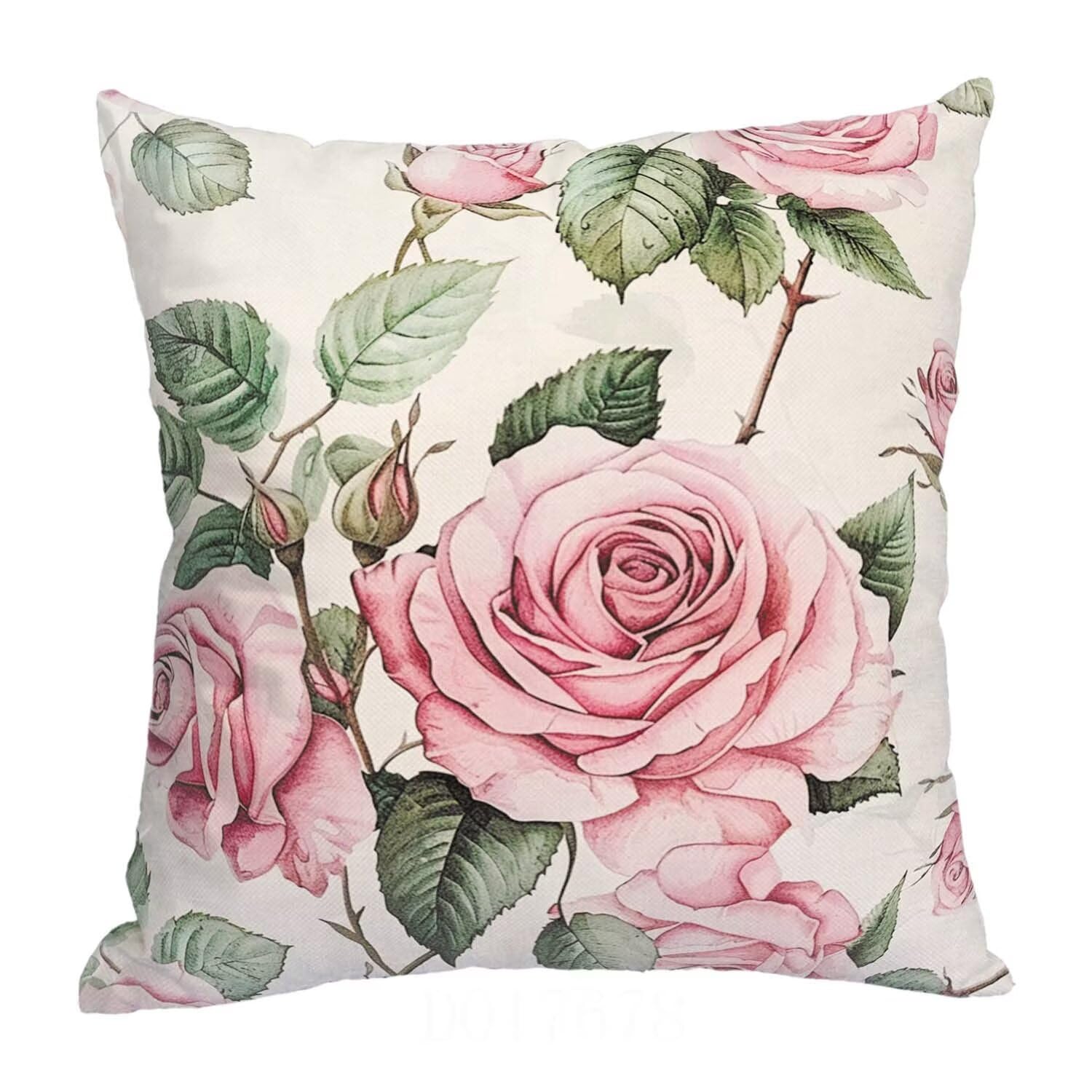 Fundas Cojines SuavesFlores Fundas Cojines Cuadradas Suaves Funda Almohada Cojines Suaves Sillas Jardin para Oficina Jardín Cama Sofá Banco Interior o Exterior Juego de 4 Funda Cojin Hoja mu-451